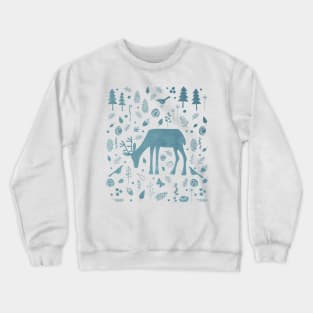 Deer and Forest Things Crewneck Sweatshirt